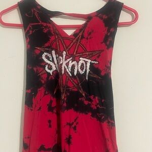 Black and red tie-dye Slipknot tank top size small